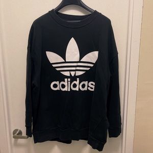 Men’s oversize Adidas trefoil crew sweatshirt